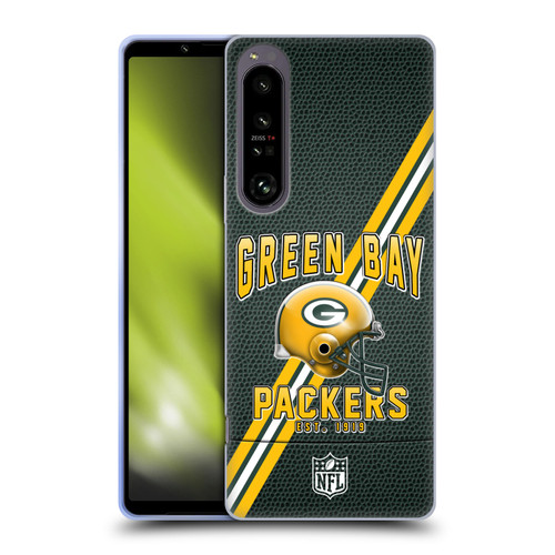 NFL Green Bay Packers Logo Art Football Stripes Soft Gel Case for Sony Xperia 1 IV