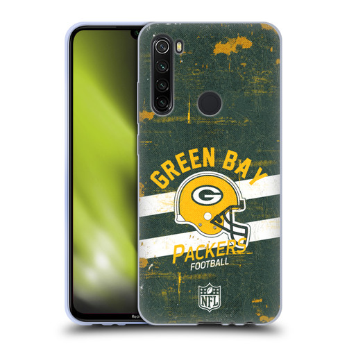 NFL Green Bay Packers Logo Art Helmet Distressed Soft Gel Case for Xiaomi Redmi Note 8T
