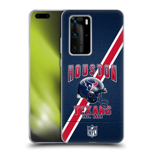 NFL Houston Texans Logo Art Football Stripes Soft Gel Case for Huawei P40 Pro / P40 Pro Plus 5G