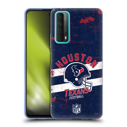 NFL Houston Texans Logo Art Helmet Distressed Soft Gel Case for Huawei P Smart (2021)