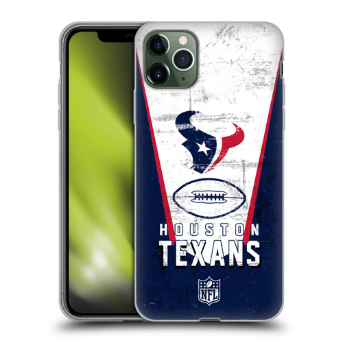 NFL Houston Texans Logo Art Banner Soft Gel Case for Apple iPhone 11 Pro Max