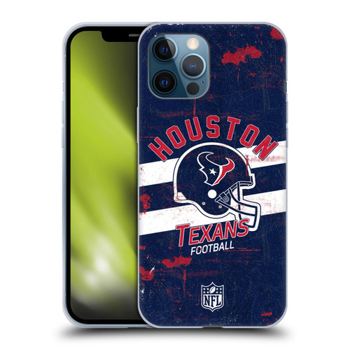 NFL Houston Texans Logo Art Helmet Distressed Soft Gel Case for Apple iPhone 12 Pro Max