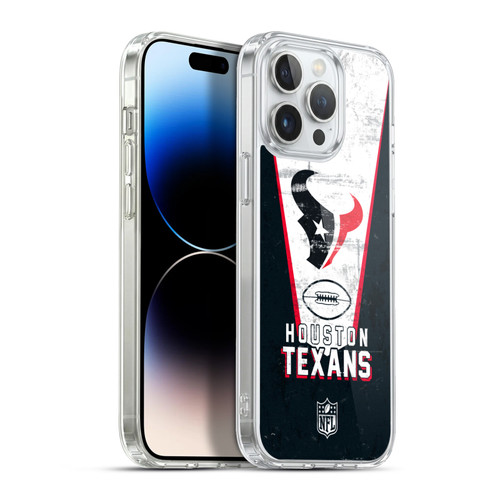NFL Houston Texans Logo Art Banner Soft Gel Case for Apple iPhone 13 Pro Max & MagSafe