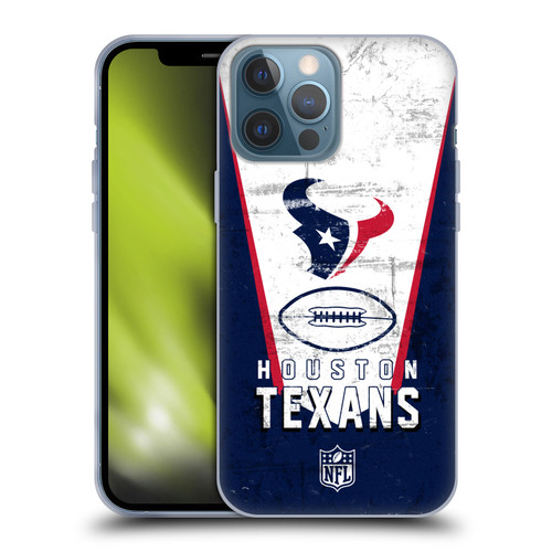 NFL Houston Texans Logo Art Banner Soft Gel Case for Apple iPhone 13 Pro Max