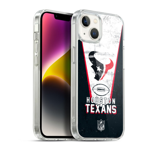 NFL Houston Texans Logo Art Banner Soft Gel Case for Apple iPhone 14 Plus & MagSafe