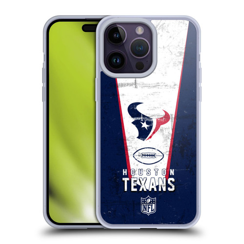 NFL Houston Texans Logo Art Banner Soft Gel Case for Apple iPhone 14 Pro Max