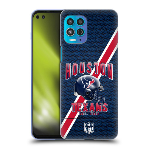 NFL Houston Texans Logo Art Football Stripes Soft Gel Case for Motorola Moto G100