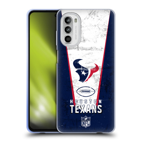 NFL Houston Texans Logo Art Banner Soft Gel Case for Motorola Moto G52