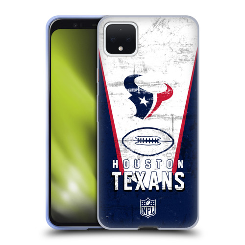 NFL Houston Texans Logo Art Banner Soft Gel Case for Google Pixel 4 XL