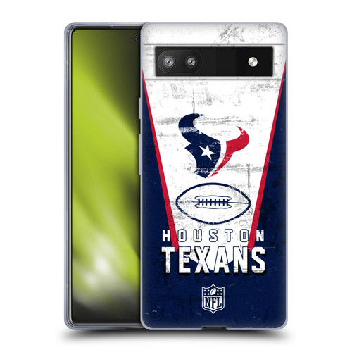 NFL Houston Texans Logo Art Banner Soft Gel Case for Google Pixel 6a