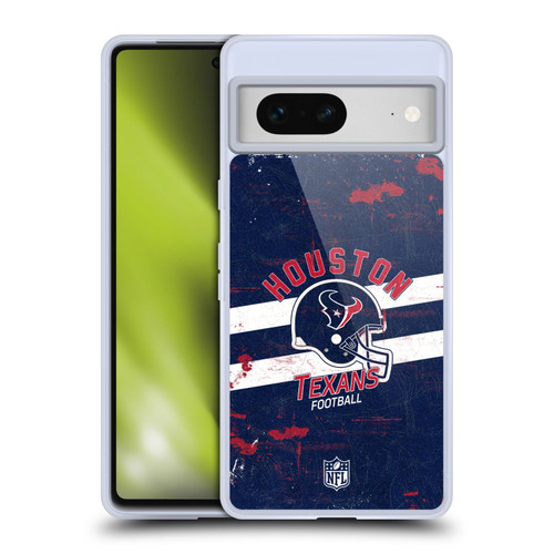 NFL Houston Texans Logo Art Helmet Distressed Soft Gel Case for Google Pixel 7