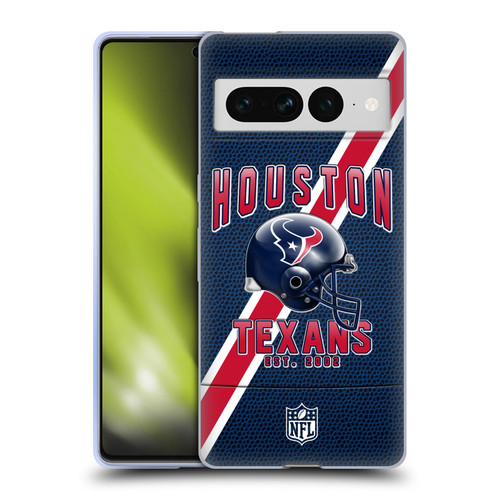 NFL Houston Texans Logo Art Football Stripes Soft Gel Case for Google Pixel 7 Pro