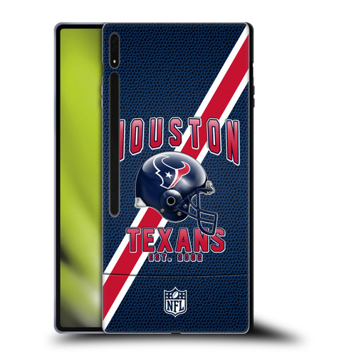 NFL Houston Texans Logo Art Football Stripes Soft Gel Case for Samsung Galaxy Tab S8 Ultra