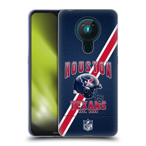 NFL Houston Texans Logo Art Football Stripes Soft Gel Case for Nokia 5.3