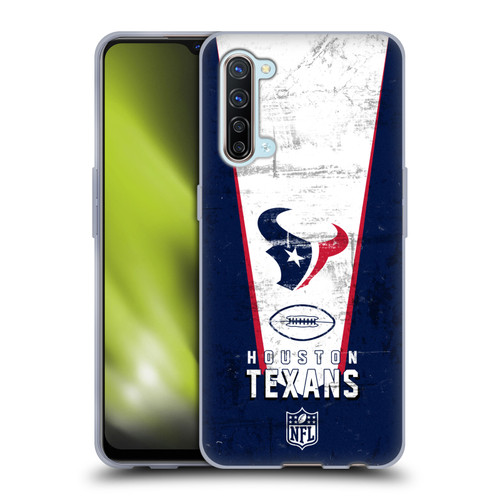 NFL Houston Texans Logo Art Banner Soft Gel Case for OPPO Find X2 Lite 5G