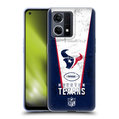 NFL Houston Texans Logo Art Banner Soft Gel Case for OPPO Reno8 4G