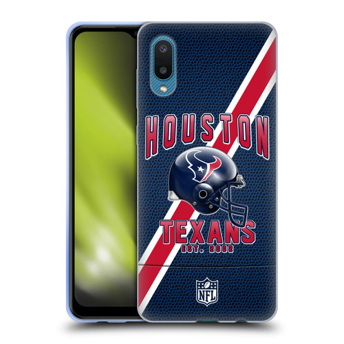 NFL Houston Texans Logo Art Football Stripes Soft Gel Case for Samsung Galaxy A02/M02 (2021)