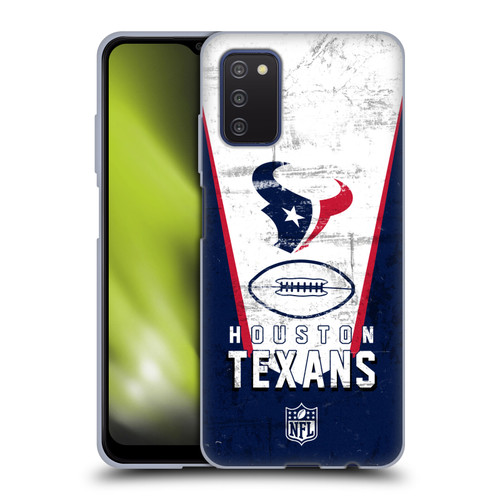 NFL Houston Texans Logo Art Banner Soft Gel Case for Samsung Galaxy A03s (2021)
