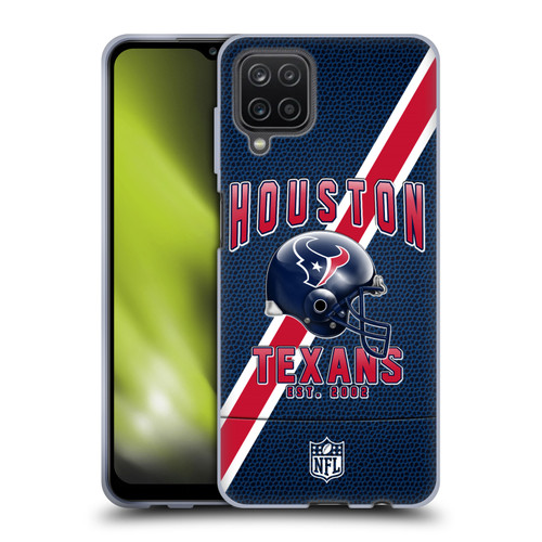 NFL Houston Texans Logo Art Football Stripes Soft Gel Case for Samsung Galaxy A12 (2020)