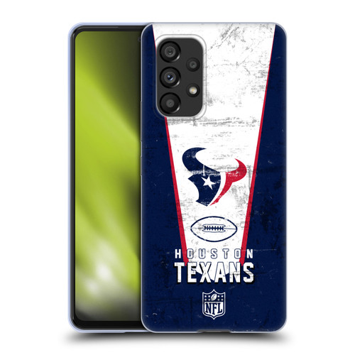 NFL Houston Texans Logo Art Banner Soft Gel Case for Samsung Galaxy A53 5G (2022)