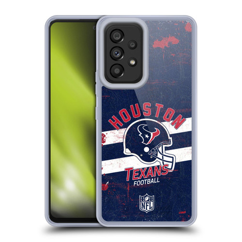 NFL Houston Texans Logo Art Helmet Distressed Soft Gel Case for Samsung Galaxy A53 5G (2022)
