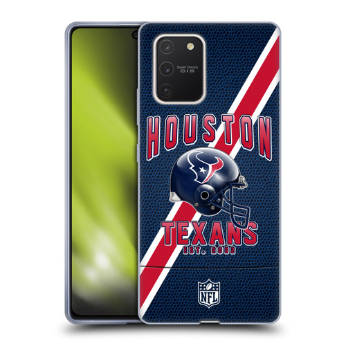 NFL Houston Texans Logo Art Football Stripes Soft Gel Case for Samsung Galaxy S10 Lite