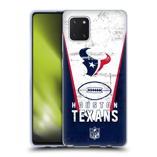 NFL Houston Texans Logo Art Banner Soft Gel Case for Samsung Galaxy Note10 Lite