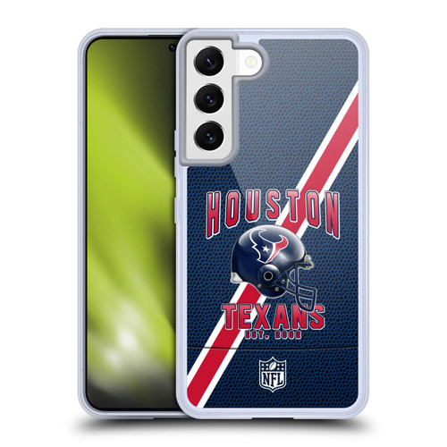 NFL Houston Texans Logo Art Football Stripes Soft Gel Case for Samsung Galaxy S22 5G