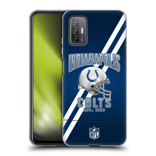 NFL Indianapolis Colts Logo Art Football Stripes Soft Gel Case for HTC Desire 21 Pro 5G