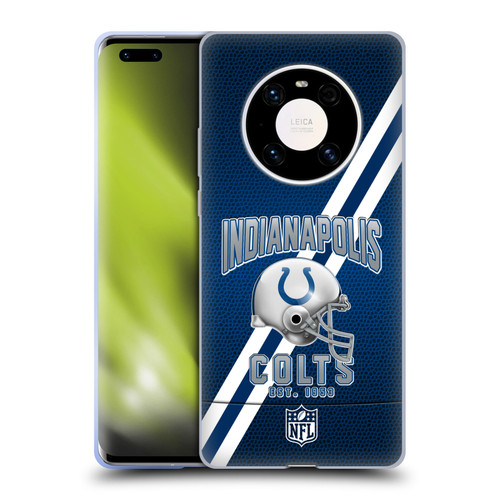 NFL Indianapolis Colts Logo Art Football Stripes Soft Gel Case for Huawei Mate 40 Pro 5G