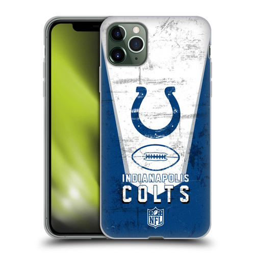 NFL Indianapolis Colts Logo Art Banner Soft Gel Case for Apple iPhone 11 Pro Max