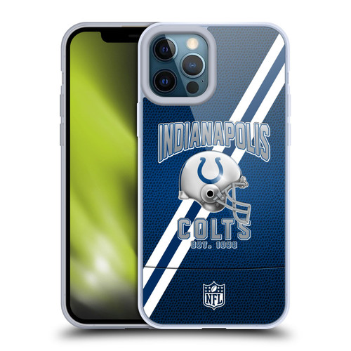 NFL Indianapolis Colts Logo Art Football Stripes Soft Gel Case for Apple iPhone 12 Pro Max