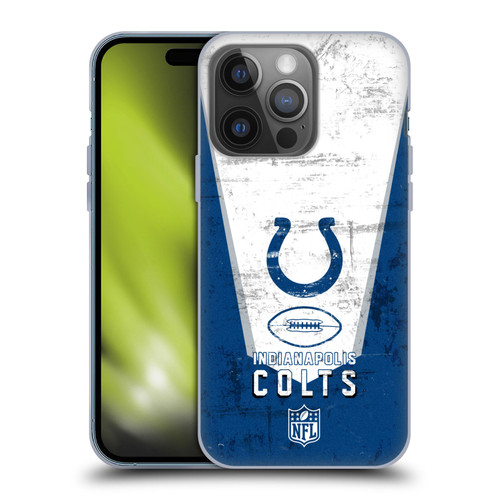 NFL Indianapolis Colts Logo Art Banner Soft Gel Case for Apple iPhone 14 Pro