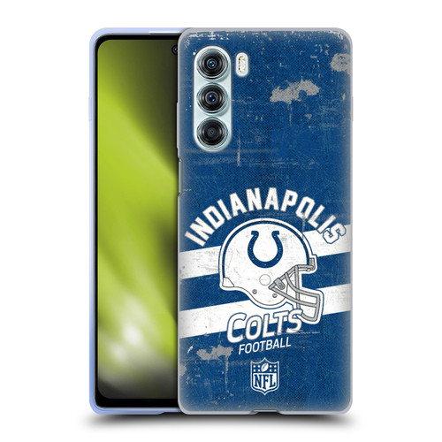 NFL Indianapolis Colts Logo Art Helmet Distressed Soft Gel Case for Motorola Edge S30 / Moto G200 5G