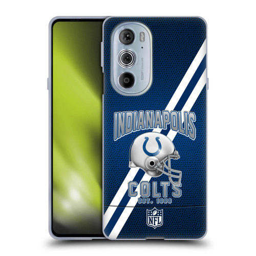 NFL Indianapolis Colts Logo Art Football Stripes Soft Gel Case for Motorola Edge X30