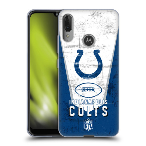 NFL Indianapolis Colts Logo Art Banner Soft Gel Case for Motorola Moto E6 Plus
