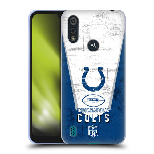 NFL Indianapolis Colts Logo Art Banner Soft Gel Case for Motorola Moto E6s (2020)