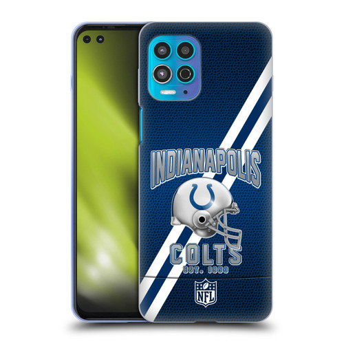 NFL Indianapolis Colts Logo Art Football Stripes Soft Gel Case for Motorola Moto G100