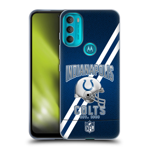 NFL Indianapolis Colts Logo Art Football Stripes Soft Gel Case for Motorola Moto G71 5G
