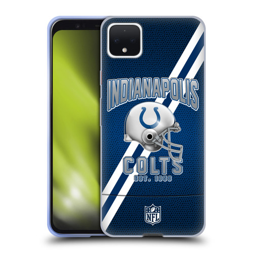 NFL Indianapolis Colts Logo Art Football Stripes Soft Gel Case for Google Pixel 4 XL