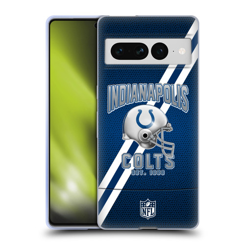NFL Indianapolis Colts Logo Art Football Stripes Soft Gel Case for Google Pixel 7 Pro