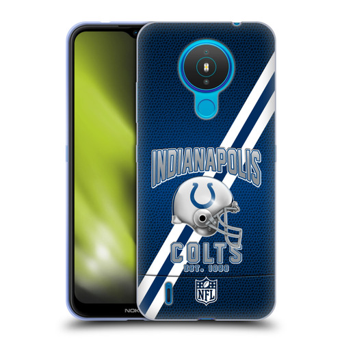 NFL Indianapolis Colts Logo Art Football Stripes Soft Gel Case for Nokia 1.4