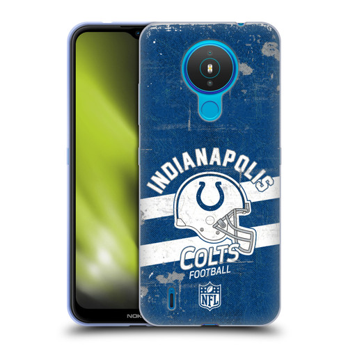 NFL Indianapolis Colts Logo Art Helmet Distressed Soft Gel Case for Nokia 1.4