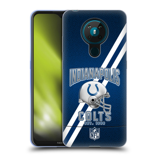 NFL Indianapolis Colts Logo Art Football Stripes Soft Gel Case for Nokia 5.3