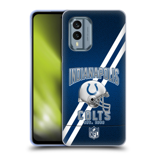 NFL Indianapolis Colts Logo Art Football Stripes Soft Gel Case for Nokia X30