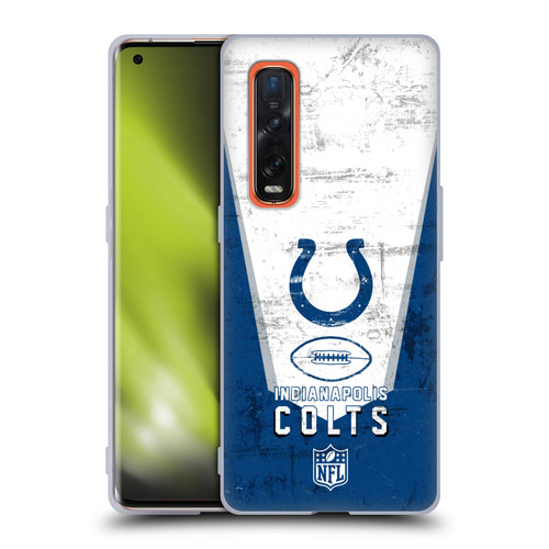 NFL Indianapolis Colts Logo Art Banner Soft Gel Case for OPPO Find X2 Pro 5G