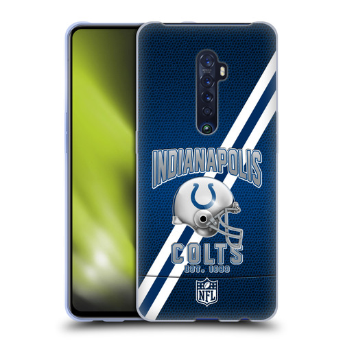 NFL Indianapolis Colts Logo Art Football Stripes Soft Gel Case for OPPO Reno 2
