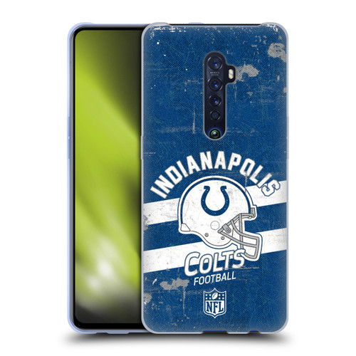 NFL Indianapolis Colts Logo Art Helmet Distressed Soft Gel Case for OPPO Reno 2