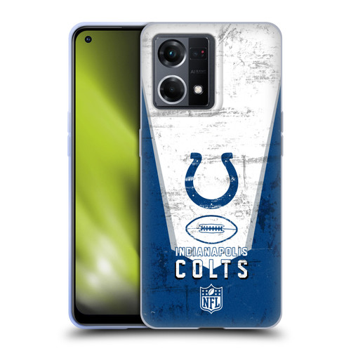 NFL Indianapolis Colts Logo Art Banner Soft Gel Case for OPPO Reno8 4G