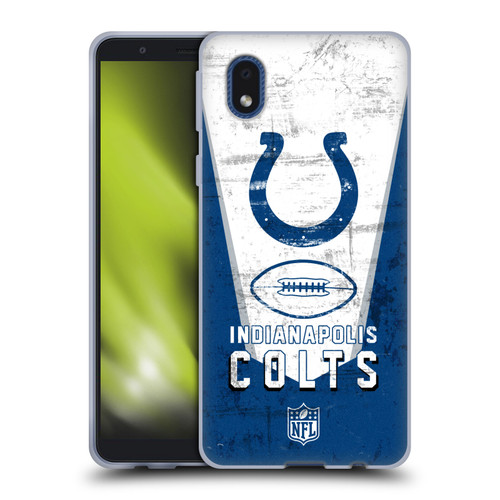 NFL Indianapolis Colts Logo Art Banner Soft Gel Case for Samsung Galaxy A01 Core (2020)